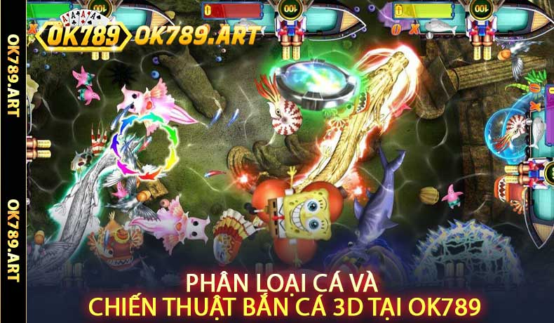 Phân loại cá và chiến thuật bắn cá 3D tại OK789